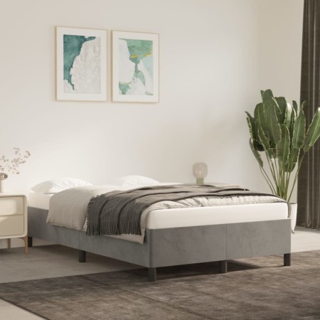 Estructura de cama de terciopelo gris claro 120x200 cm de vidaXL, Camas y somieres - Ref: Foro24-347312, Precio: 118,33 €, De...