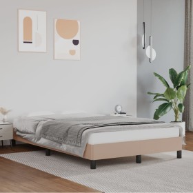 Estructura de cama de cuero sintético capuchino 120x200 cm de vidaXL, Camas y somieres - Ref: Foro24-346897, Precio: 117,38 €...