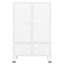 Armario industrial acero blanco 67x35x107 cm en Armarios roperos | Comprar online en Foru.es