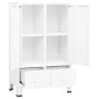Armario industrial acero blanco 67x35x107 cm en Armarios roperos | Comprar online en Foru.es