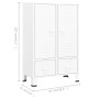 Armario industrial acero blanco 67x35x107 cm en Armarios roperos | Comprar online en Foru.es