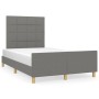 Estructura de cama con cabecero de tela gris oscuro 120x200 cm de vidaXL, Camas y somieres - Ref: Foro24-3125042, Precio: 162...