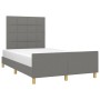Estructura de cama con cabecero de tela gris oscuro 120x200 cm de vidaXL, Camas y somieres - Ref: Foro24-3125042, Precio: 162...