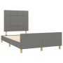 Estructura de cama con cabecero de tela gris oscuro 120x200 cm de vidaXL, Camas y somieres - Ref: Foro24-3125042, Precio: 162...