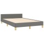 Estructura de cama con cabecero de tela gris oscuro 120x200 cm de vidaXL, Camas y somieres - Ref: Foro24-3125042, Precio: 162...