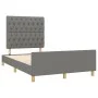 Bed frame with headboard in dark gray fabric 120x200 cm by vidaXL, Beds and slatted bases - Ref: Foro24-3125285, Price: 164,1...