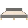 Estructura de cama con cabecero de tela gris oscuro 120x200 cm de vidaXL, Camas y somieres - Ref: Foro24-3125042, Precio: 162...