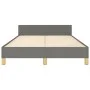 Bed frame with headboard in dark gray fabric 120x200 cm by vidaXL, Beds and slatted bases - Ref: Foro24-3125285, Price: 164,1...