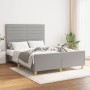 Estructura de cama con cabecero de tela gris claro 140x200 cm de vidaXL, Camas y somieres - Ref: Foro24-3125138, Precio: 237,...