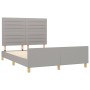 Estructura de cama con cabecero de tela gris claro 140x200 cm de vidaXL, Camas y somieres - Ref: Foro24-3125138, Precio: 237,...