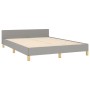 Estructura de cama con cabecero de tela gris claro 140x200 cm de vidaXL, Camas y somieres - Ref: Foro24-3125138, Precio: 237,...