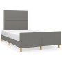 Estructura de cama con cabecero de tela gris oscuro 120x200 cm de vidaXL, Camas y somieres - Ref: Foro24-3124961, Precio: 149...