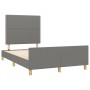 Estructura de cama con cabecero de tela gris oscuro 120x200 cm de vidaXL, Camas y somieres - Ref: Foro24-3124961, Precio: 149...