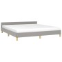Estructura de cama con cabecero gris claro tela 180x200 cm de vidaXL, Camas y somieres - Ref: Foro24-347431, Precio: 143,05 €...