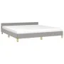 Estructura de cama con cabecero gris claro tela 180x200 cm de vidaXL, Camas y somieres - Ref: Foro24-347431, Precio: 141,33 €...