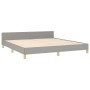 Estructura de cama con cabecero gris claro tela 180x200 cm de vidaXL, Camas y somieres - Ref: Foro24-347431, Precio: 143,05 €...