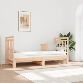 Sofá cama extraíble madera maciza de pino 2x(90x190) cm de vidaXL, Camas y somieres - Ref: Foro24-3124772, Precio: 177,60 €, ...