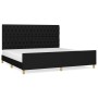 Estructura de cama con cabecero de tela negro 200x200 cm de vidaXL, Camas y somieres - Ref: Foro24-3125326, Precio: 289,57 €,...