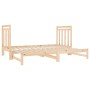 Sofá cama extraíble madera maciza de pino 2x(90x190) cm de vidaXL, Camas y somieres - Ref: Foro24-3124772, Precio: 177,60 €, ...