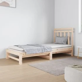 Sofá cama extraíble madera maciza de pino 2x(90x190) cm de vidaXL, Camas y somieres - Ref: Foro24-3124757, Precio: 145,45 €, ...