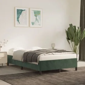 Estructura de cama de terciopelo verde 120x200 cm de vidaXL, Camas y somieres - Ref: Foro24-347315, Precio: 142,24 €, Descuen...