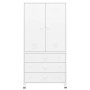 Armario industrial de metal blanco 90x50x180 cm en Armarios roperos | Comprar online en Foru.es