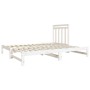 Sofá cama extraíble madera maciza de pino blanco 2x(90x190) cm de vidaXL, Camas y somieres - Ref: Foro24-3124758, Precio: 174...