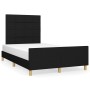 Estructura de cama con cabecero de tela negro 120x200 cm de vidaXL, Camas y somieres - Ref: Foro24-3125043, Precio: 182,42 €,...