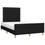 Estructura de cama con cabecero de tela negro 120x200 cm de vidaXL, Camas y somieres - Ref: Foro24-3125043, Precio: 182,42 €,...