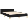 Estructura de cama con cabecero de tela negro 120x200 cm de vidaXL, Camas y somieres - Ref: Foro24-3125043, Precio: 182,42 €,...