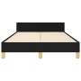 Estructura de cama con cabecero de tela negro 120x200 cm de vidaXL, Camas y somieres - Ref: Foro24-3125043, Precio: 182,42 €,...