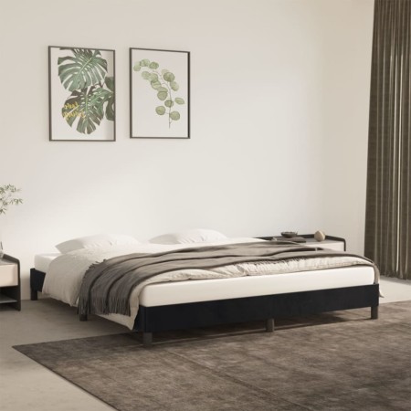 Estructura de cama de terciopelo gris claro 160x200 cm de vidaXL, Camas y somieres - Ref: Foro24-346984, Precio: 104,45 €, De...