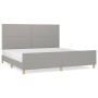 Estructura de cama con cabecero de tela gris claro 200x200 cm de vidaXL, Camas y somieres - Ref: Foro24-3125000, Precio: 224,...