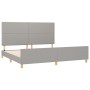 Estructura de cama con cabecero de tela gris claro 200x200 cm de vidaXL, Camas y somieres - Ref: Foro24-3125000, Precio: 224,...