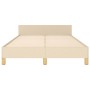 Estructura de cama con cabecero de tela color crema 120x200 cm de vidaXL, Camas y somieres - Ref: Foro24-3125289, Precio: 186...