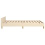Estructura de cama con cabecero de tela color crema 120x200 cm de vidaXL, Camas y somieres - Ref: Foro24-3125289, Precio: 186...