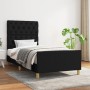 Estructura de cama con cabecero de tela negro 80x200 cm de vidaXL, Camas y somieres - Ref: Foro24-3125254, Precio: 143,48 €, ...