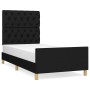 Estructura de cama con cabecero de tela negro 80x200 cm de vidaXL, Camas y somieres - Ref: Foro24-3125254, Precio: 143,48 €, ...