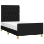 Estructura de cama con cabecero de tela negro 80x200 cm de vidaXL, Camas y somieres - Ref: Foro24-3125254, Precio: 143,48 €, ...