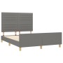 Estructura de cama con cabecero de tela gris oscuro 140x190 cm de vidaXL, Camas y somieres - Ref: Foro24-3125131, Precio: 214...