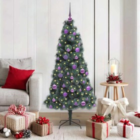 Árbol de Navidad Artificial Preiluminado con Set de Bolas Verde en Decoración Festiva y Estacional | Comprar online en Foru.es