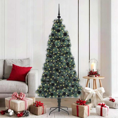 Árbol de Navidad artificial preiluminado con set de bolas Verde en Decoración Festiva y Estacional | Comprar online en Foru.es