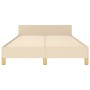 Estructura de cama con cabecero de tela color crema 120x200 cm de vidaXL, Camas y somieres - Ref: Foro24-3125046, Precio: 165...