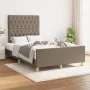 Bed frame with headboard in taupe gray fabric 120x200 cm by vidaXL, Beds and slatted bases - Ref: Foro24-3125288, Price: 193,...