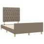 Bed frame with headboard in taupe gray fabric 120x200 cm by vidaXL, Beds and slatted bases - Ref: Foro24-3125288, Price: 193,...