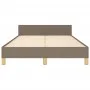 Bed frame with headboard in taupe gray fabric 120x200 cm by vidaXL, Beds and slatted bases - Ref: Foro24-3125288, Price: 193,...