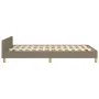 Bed frame with headboard in taupe gray fabric 120x200 cm by vidaXL, Beds and slatted bases - Ref: Foro24-3125288, Price: 193,...