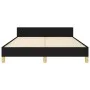 Estructura de cama con cabecero de tela negro 140x200 cm de vidaXL, Camas y somieres - Ref: Foro24-3125059, Precio: 237,99 €,...