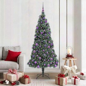 Árbol de Navidad artificial preiluminado con set de bolas Verde en Decoración Festiva y Estacional | Comprar online en Foru.es