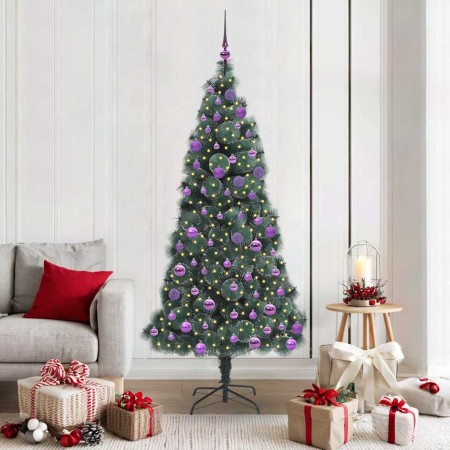 Árbol de Navidad artificial preiluminado con set de bolas Verde en Decoración Festiva y Estacional | Comprar online en Foru.es